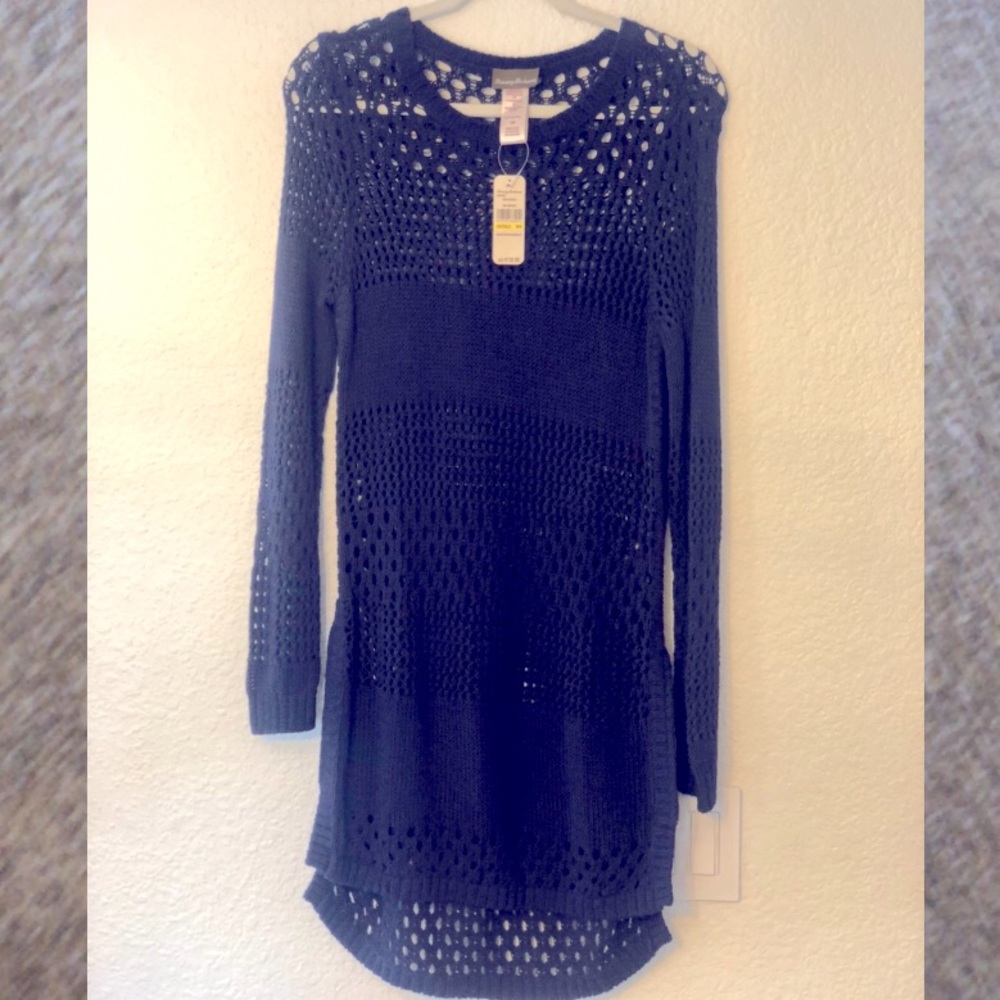 Tommy Bahama navy beach sweater, NWT
